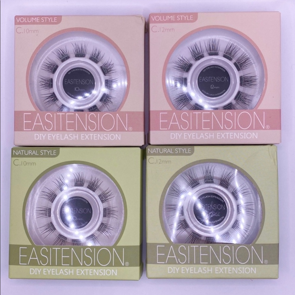 EASITENSION false individual cluster eyelashes diy lash extension